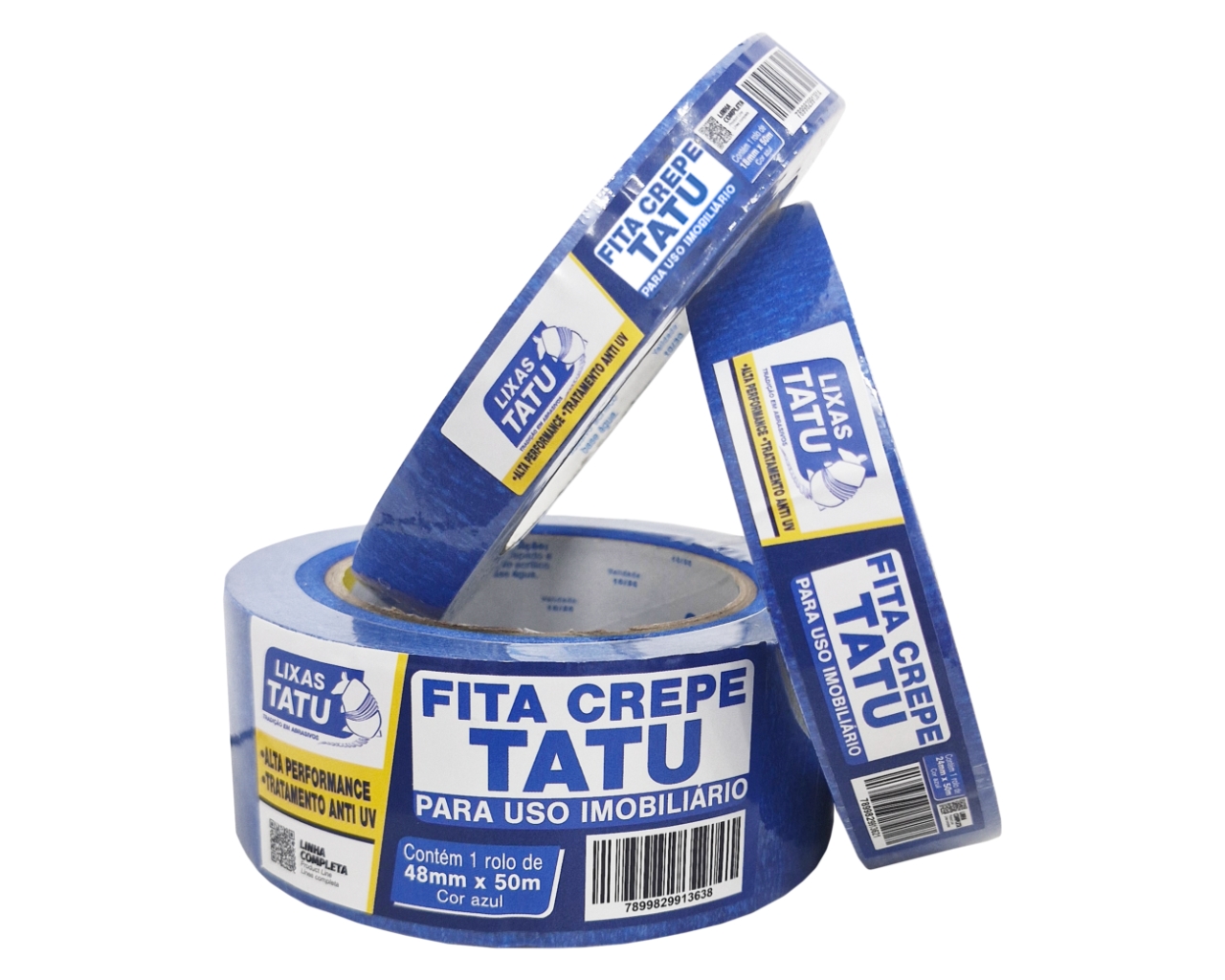 FITA CREPE TATU IMOBILIARIA AZUL FT 2070 24MM X 50M