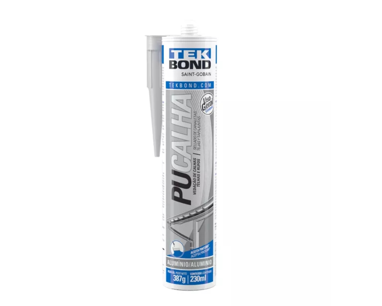 VEDA CALHA PU TEKBOND ALUMINIO 387G/230ML