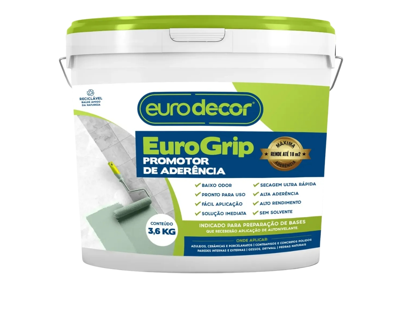 PROMOTOR DE ADERÊNCIA EUROGRIP 3,6KG VERDE