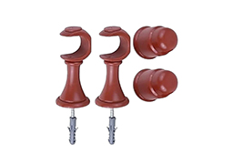 SUPORTE VARAO CORTINA MÉDIO 19MM MOGNO
