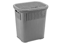 CESTO ROUPA RATTAN 50 LITROS CINZA