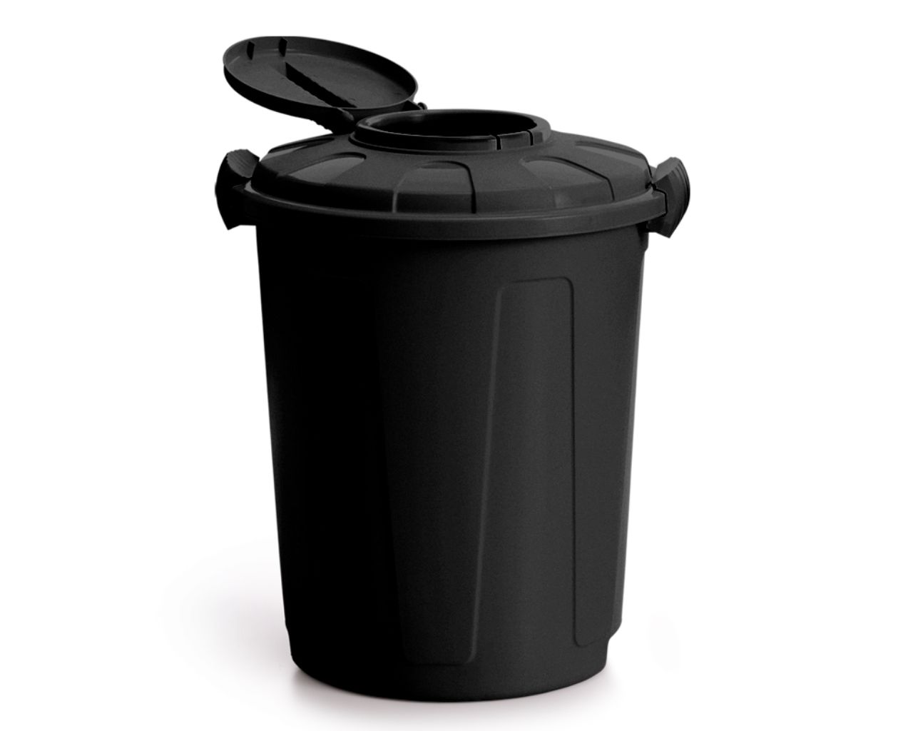 LIXEIRA MULTIUSO INJEPLASTEC 60 LITROS PRETA C/VISOR