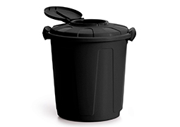 LIXEIRA MULTIUSO INJEPLASTEC 60 LITROS PRETA C/VISOR