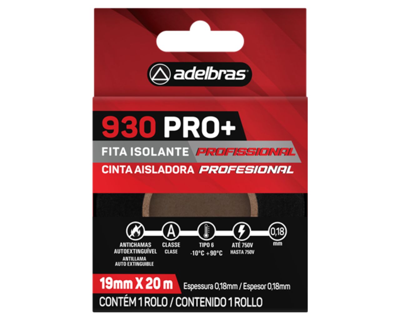 FITA ISOLANTE PROFISSIONAL 19MMX2OM 930
