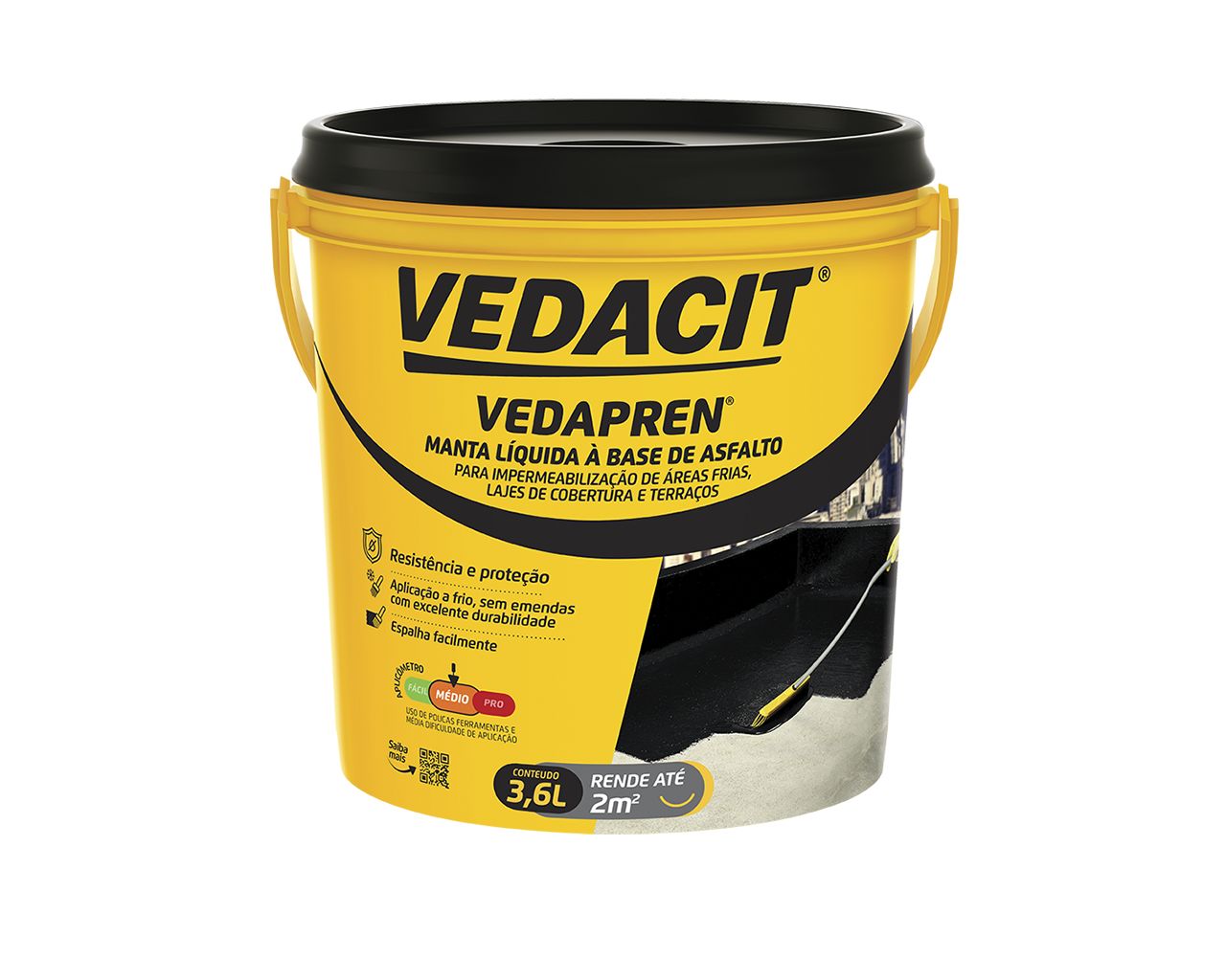 VEDAPREN PRETO 3,6LT GALÃO