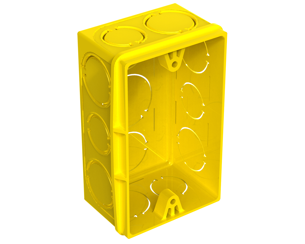CAIXA DE LUZ 4x2 PLÁSTICA AMARELA
