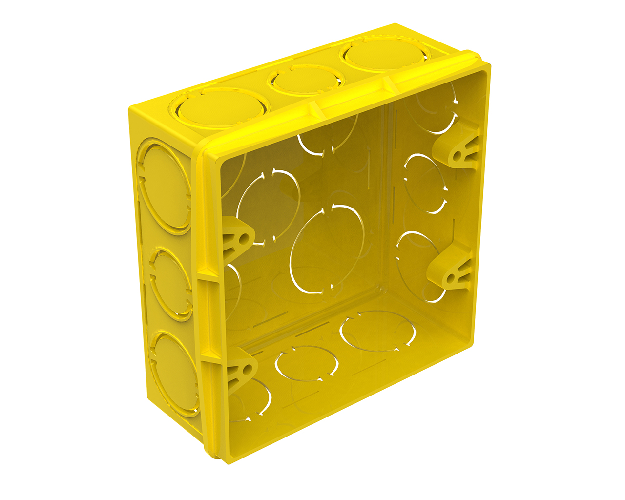 CAIXA DE LUZ 4x4 PLÁSTICA AMARELA