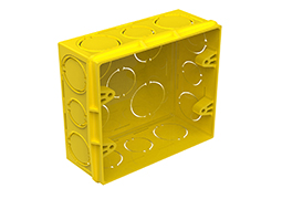 CAIXA DE LUZ 4x4 PLÁSTICA AMARELA