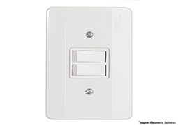 INTERRUPTOR MILLENIUM 2 SIMPLES COM PLACA