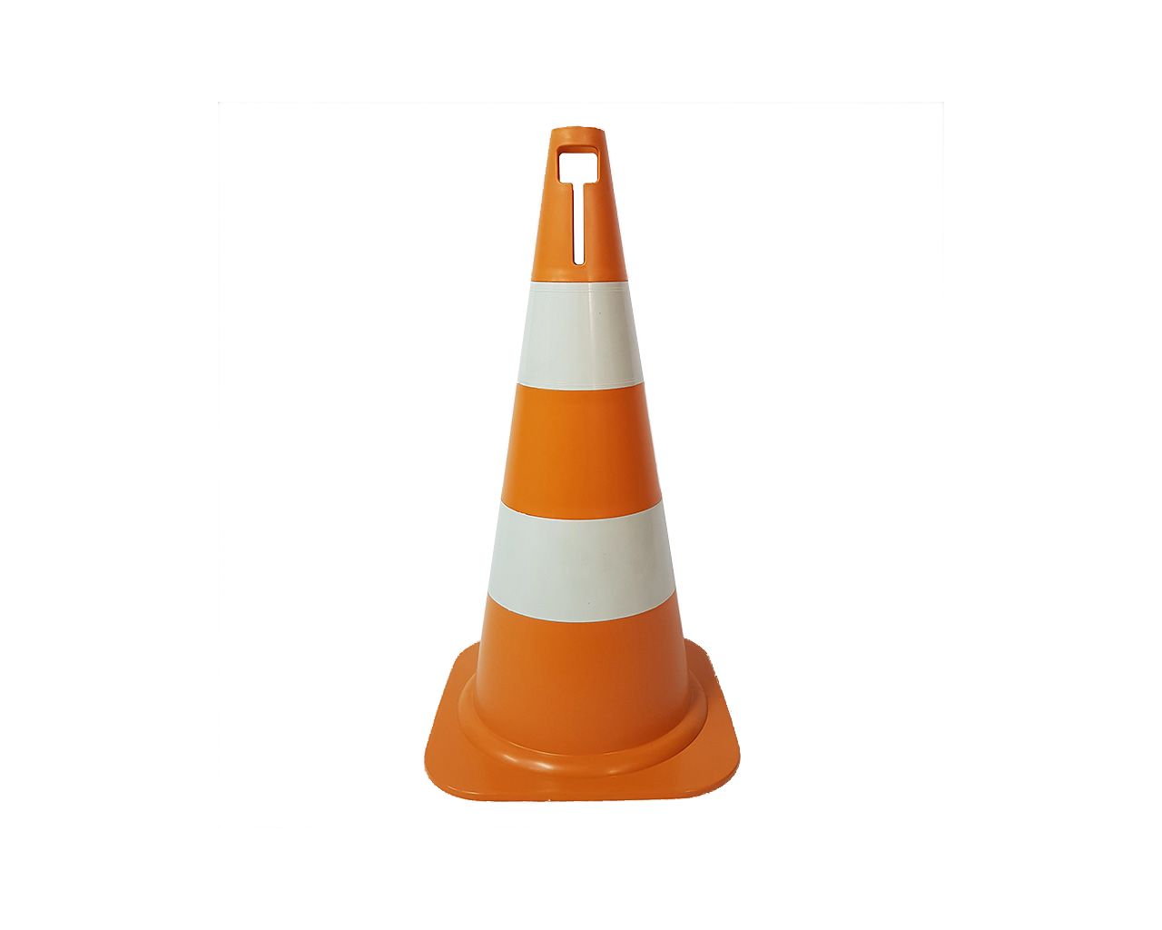 CONE PARA SINALIZAÇÃO LARANJA E BRANCO 50CM