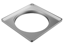 PORTA GRELHA QUADRADA 10CM PRATA