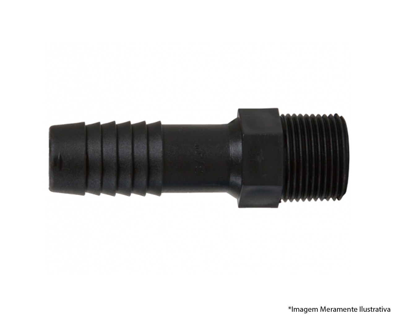 ADAPTADOR PARA MANGUEIRA POLIPROPILENO PRETO ROSCA EXTERNA 1/2