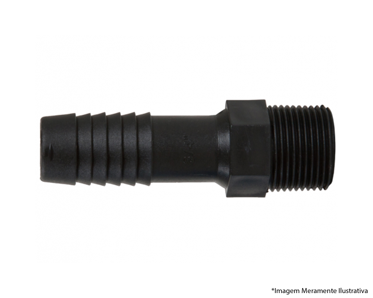 ADAPTADOR PARA MANGUEIRA POLIPROPILENO PRETO ROSCA EXTERNA 3/4