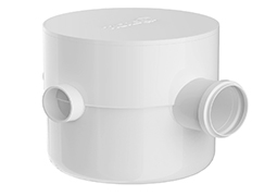 CAIXA SIFONADA TAMPA REDONDA BRANCA 250x230x75MM