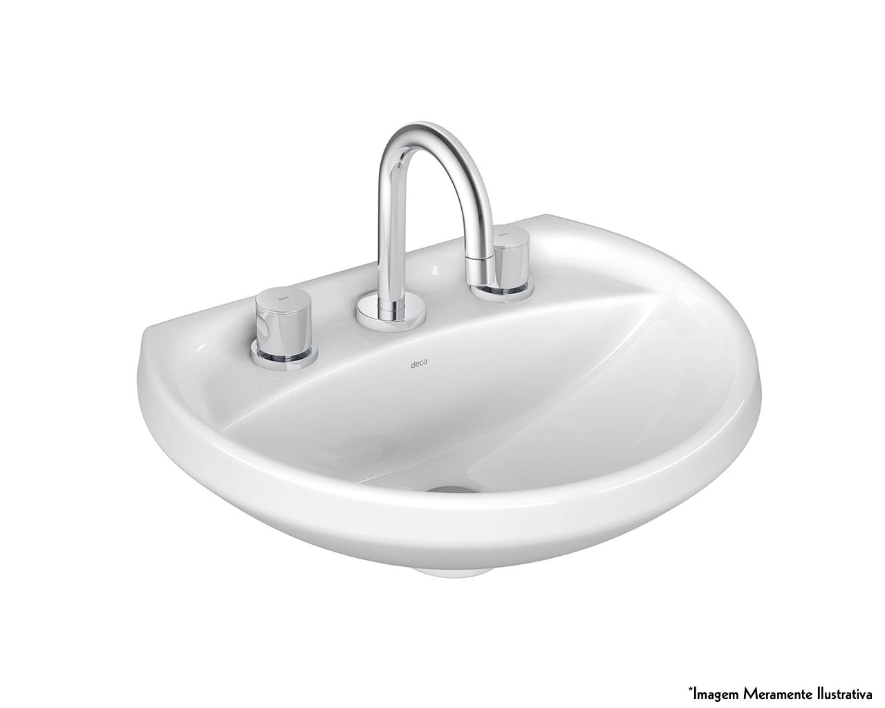 LAVATÓRIO DE LOUÇA IZY 455x360MM BRANCO