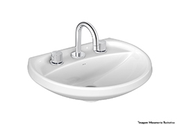 LAVATÓRIO DE LOUÇA IZY 455x360MM BRANCO