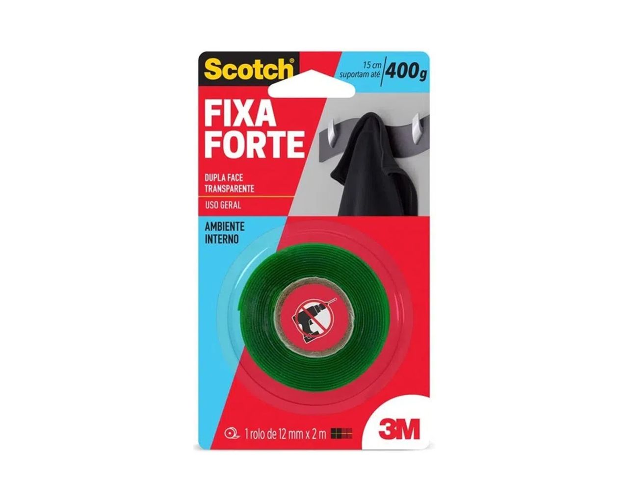 FITA DUPLA FACE ACRÍLICA 12MMx2M BLISTER