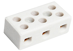 CONECTOR DE PORCELANA 06MM 3 POLOS