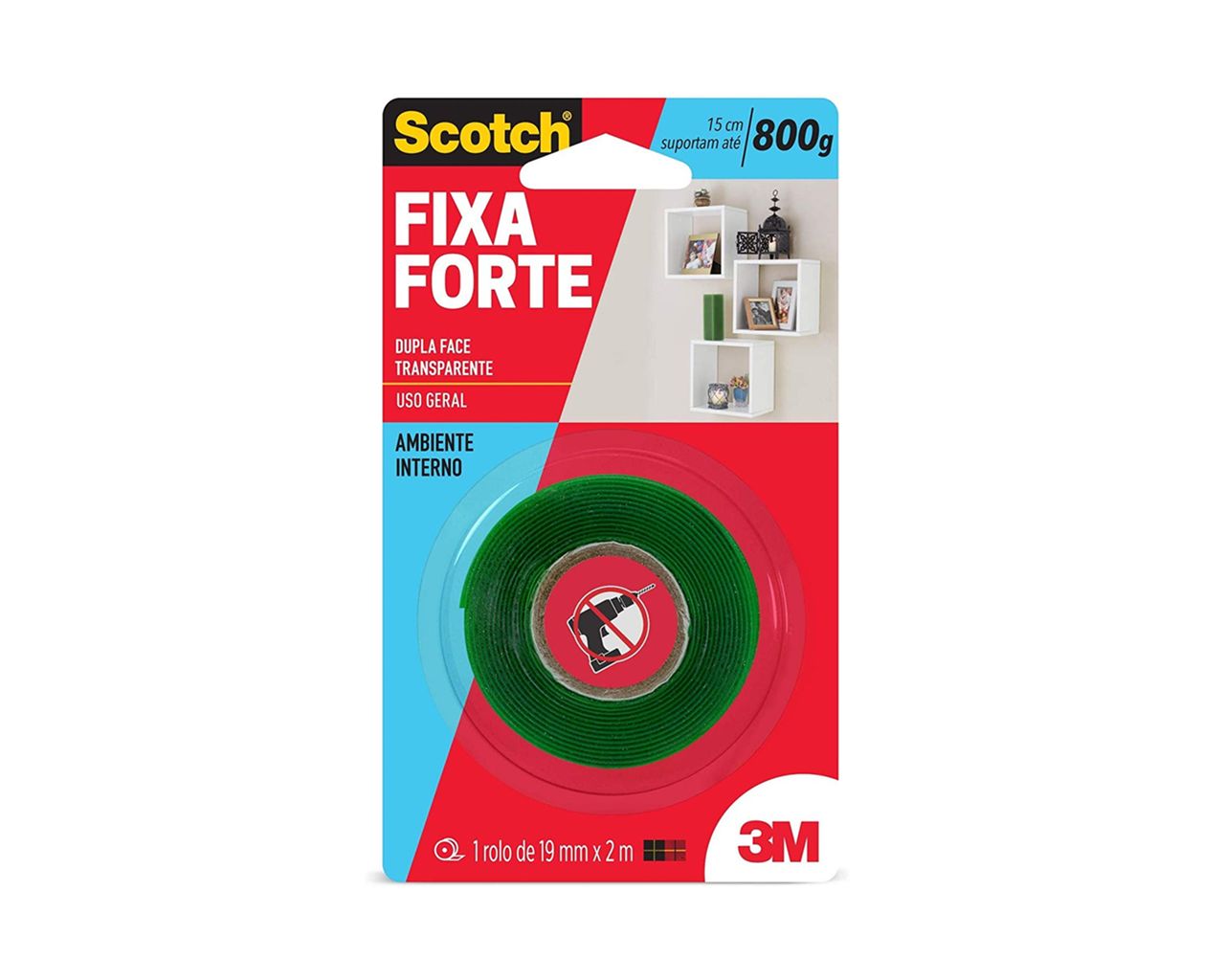 FITA DUPLA FACE ACRÍLICA 19MMx2M BLISTER