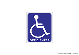 PLACA DE SINALIZAÇÃO PVC DEFICIENTES 15x20CM