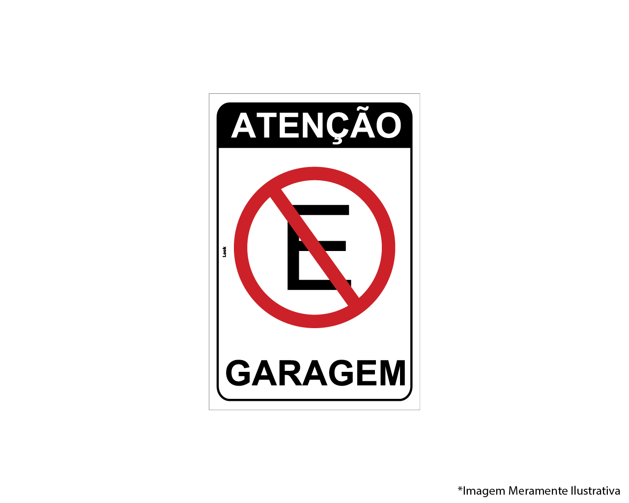 PLACA DE SINALIZAÇÃO PVC ATENÇÃO GARAGEM 20x30CM