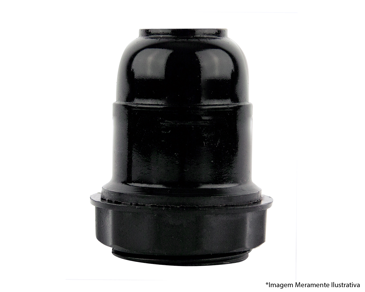 SOQUETE ABAJUR TERMOPLÁSTICO PRETO