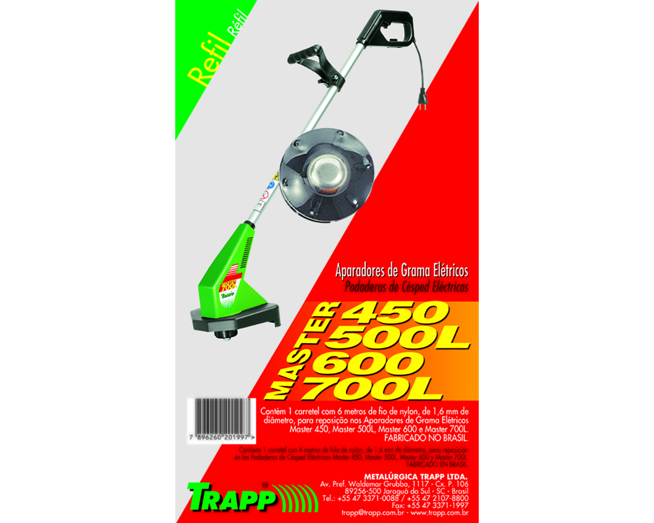 CARRETEL PARA APARADOR DE GRAMA 450 / 500L / 600 / 700L BLISTER