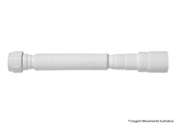 SIFÃO FLEXÍVEL UNIVERSAL PLÁSTICO BRANCO 33-72CM BLISTER