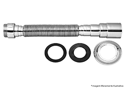 SIFÃO FLEXÍVEL UNIVERSAL CROMADO BLISTER
